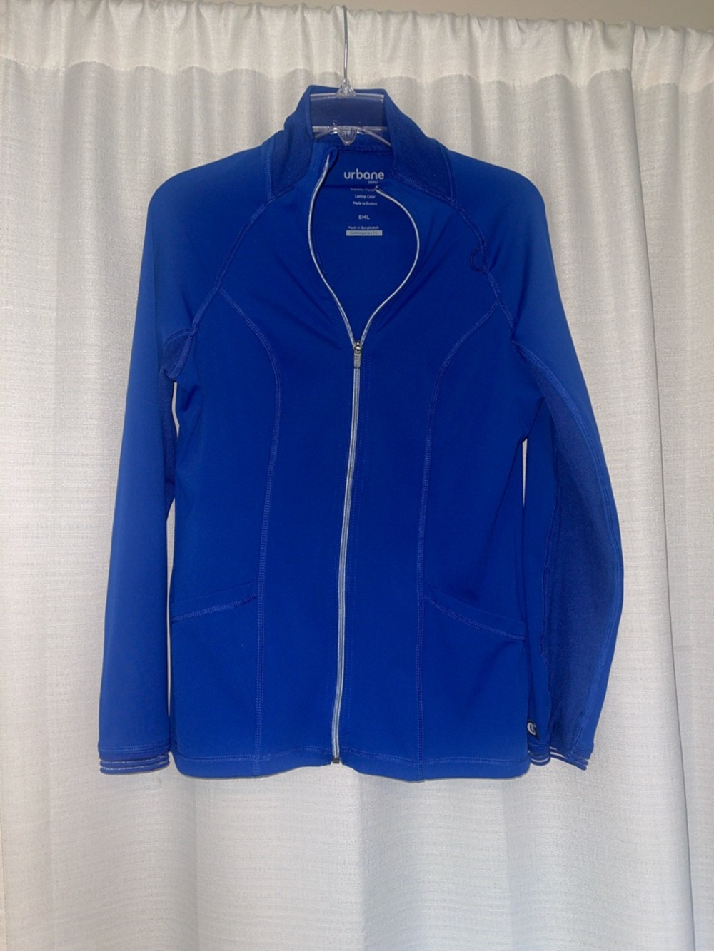 Urbane Electric Blue Full-Zip Scrub Jacket